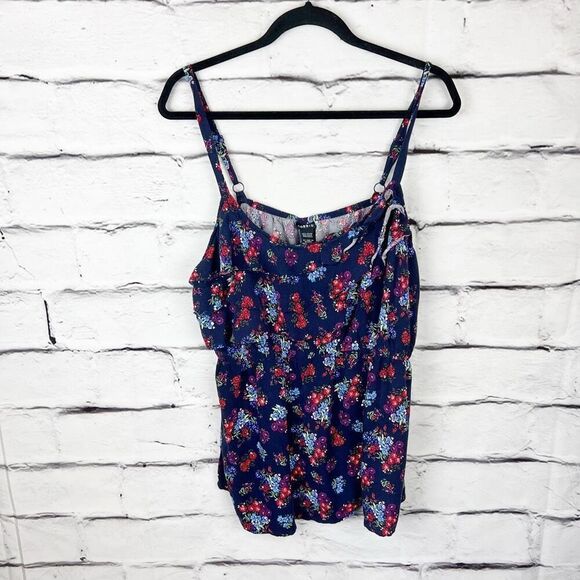 Torrid Women's Floral Peplum Cami Top Size 3 Multicolor Tank - Picture 1 of 6